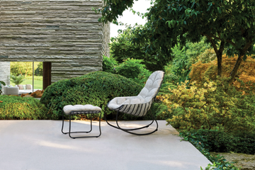 FOLIA - Square stainless steel garden footstool by Royal Botania - view 3